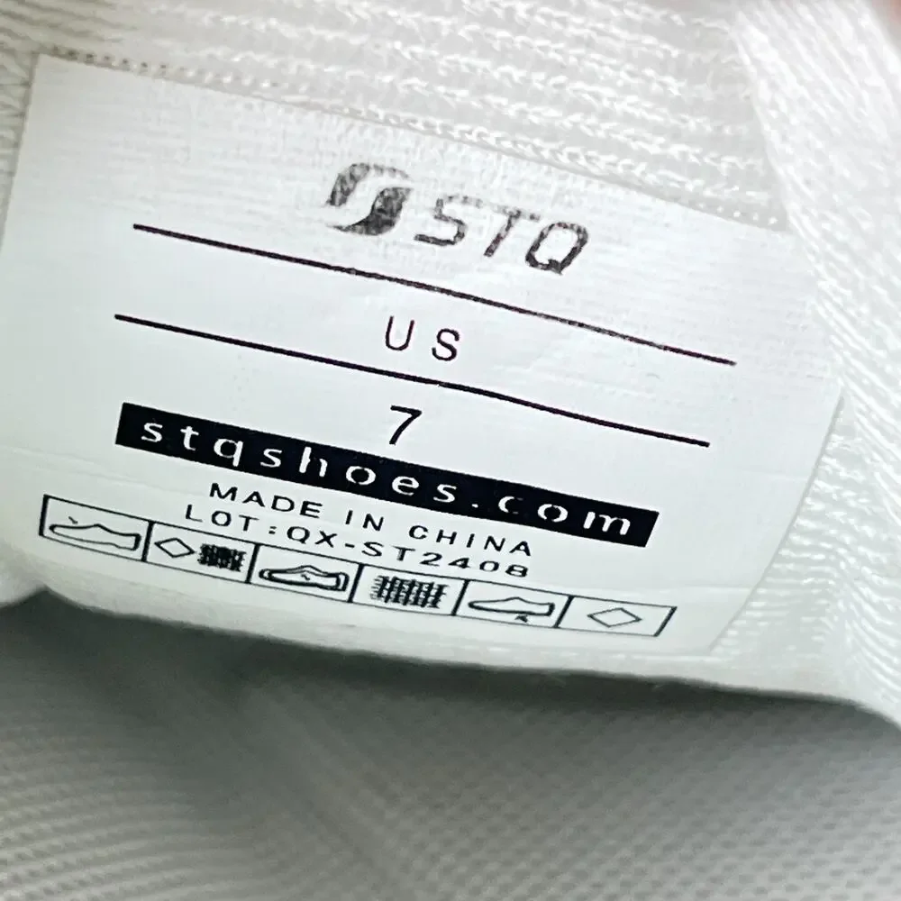 STQ Triple White Casual Low Top Chunky Platform Streetwear Sneakers Women's Sz 7